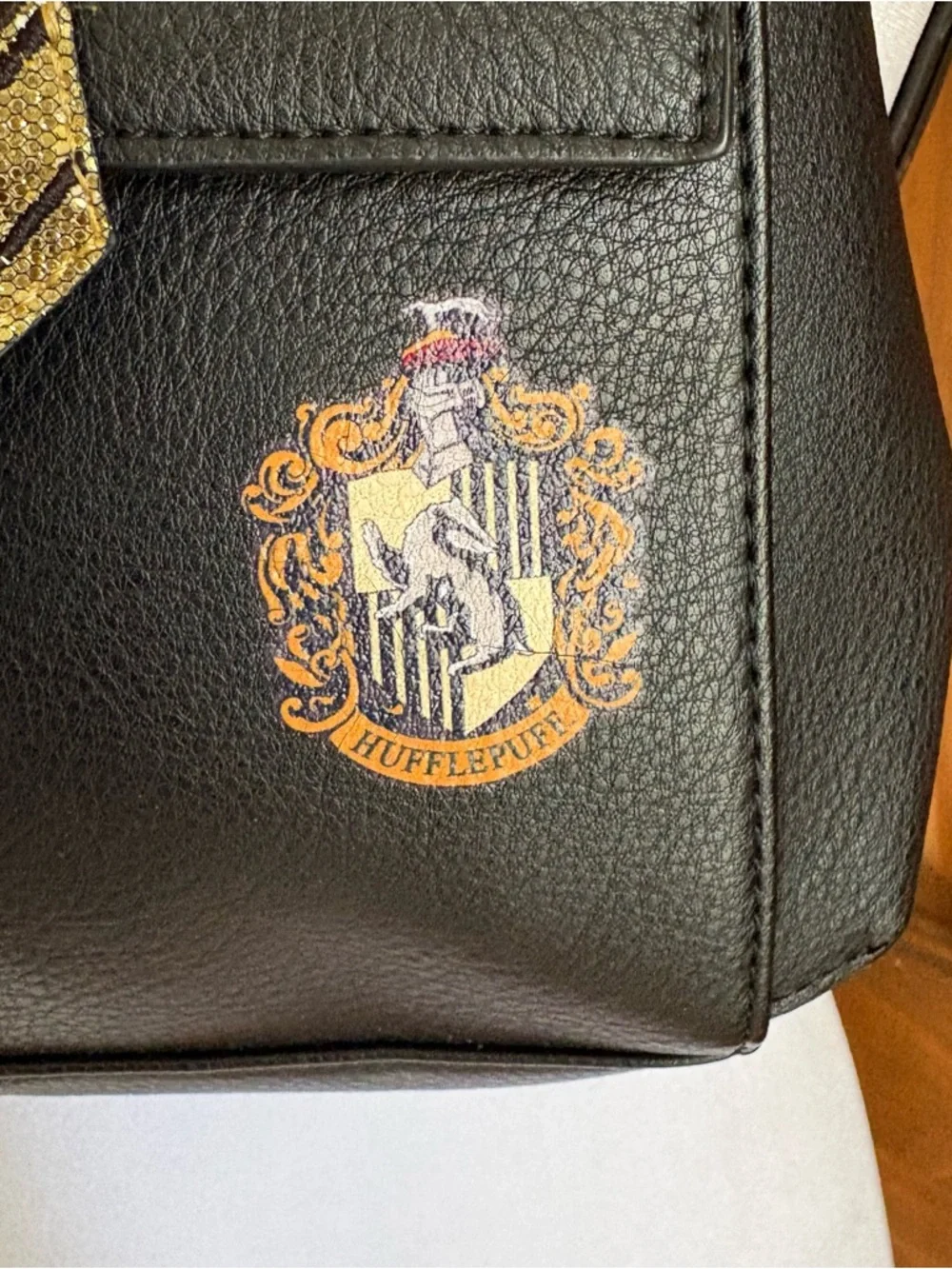 Danielle Nicole Harry Potter Hufflepuff Mini Backpack Adjustable Straps Gold - Picture 4 of 11